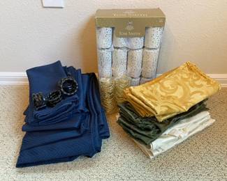 Blue Ralph Lauren Tablecloth Placemat and Cloth Napkin Set and More