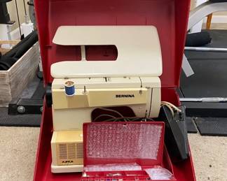 Bernina Sewing Machine with Carrying Case and Parts