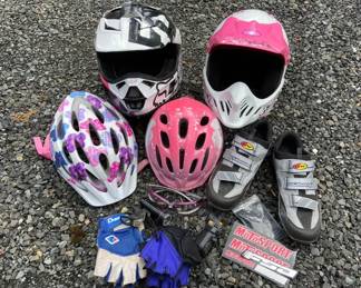 Youth Bike Helmets with Bike Shoes Gloves and More