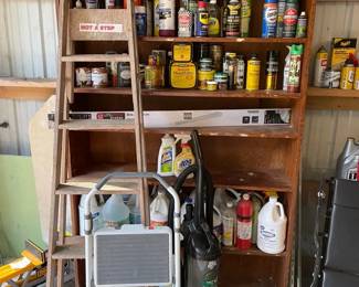 Chemical Lot Of Cleaners Wood Stain  More 6ft Ladder Stepstool  Vacuum