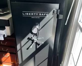 Liberty safe 28 inches wide 25 inches deep 60 inches tall. Roughly 300 pounds. Located on the second floor. Will need multiple people in order to remove. Willing to set up a time for a professional mover if necessary, however must be removed from the property in advance of May.