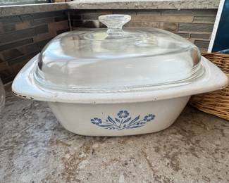 Vintage blue cornflower Corningware 