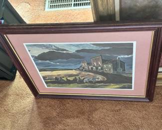 November Evening by the American painter Charles Burchfield Framed Print