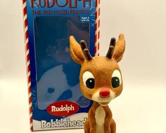 Rudolph The Red Nosed Reindeer Bobblehead BD&A Ceramic