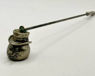 Pewter Snowman Candle Snuffer