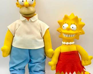Vintage Homer & Lisa Simpson Dolls