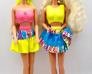 (2) Vintage Snap N Play Barbie Dolls