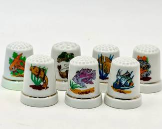 Porcelain Fish Thimbles