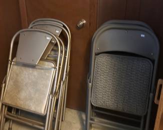Folding chairs and card table 