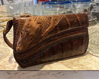 Front of alligator purse