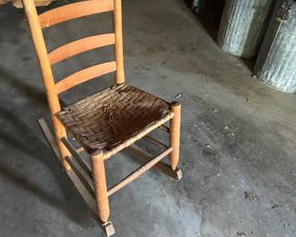 Cane seat smaller rocker 