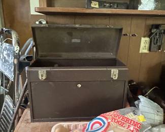 Vintage metal tool box