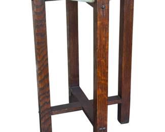 Arts and Craft Marble Top Side Table