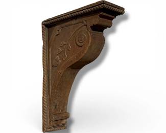 Antique Architectural Salvage Carved Wood Corbel