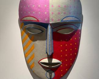JAGDISH CHINTALA (Indian, B. 1956) Large Papier Mache Mask Wall Sculpture