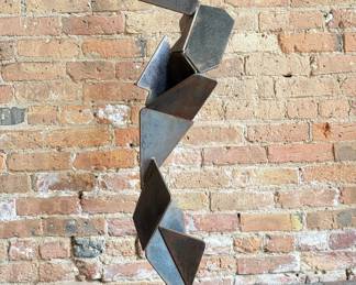 Substantial Brutalist Iron Sculpture