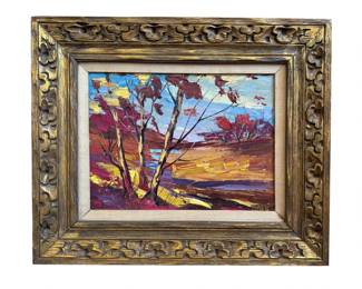Mid Century Impasto Landscape Signed Hardt '67