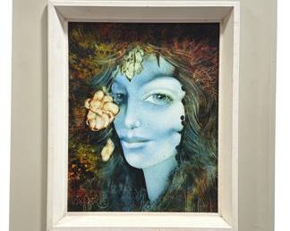 MIKLOS FARAGO (Hungarian, b. 1947) Portrait Oil Painting