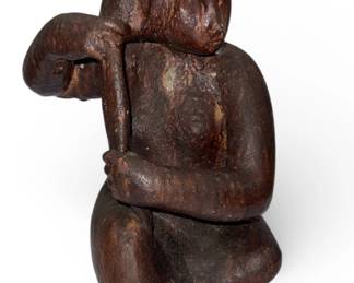 Gauguin Style Polynesian Woman Sculpture