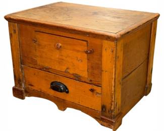Antique Primitive Pine Sugar Chest