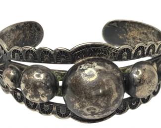 A Sterling Silver Navajo Cuff Bracelet