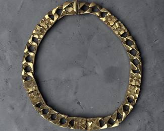 A Vintage 10k Yellow Gold Men's Bracelet