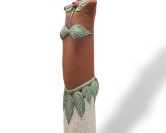 Polynesian Style Terracotta "Garden Woman" Sculpture