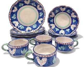 VIETRI SOLIMENE Italian Dinnerware, Service for 4