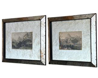 Two THOMAS ALLOM (English, 1904-1872) Hand Tinted Engravings