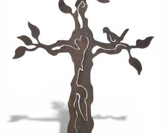 Haitian Metalwork Tree of Life Sculpture