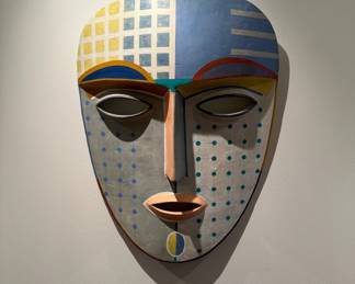 JAGDISH CHINTALA (Indian, B. 1956) Large Papier Mache Mask Wall Sculpture