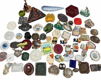 Large Collection Vintage Ashtrays