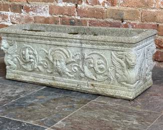 Early 20th C. Gargoyle Motif Stone Planter