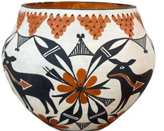 MILDRED ANTONIO (Acoma Pueblo b. 1937) Polychrome Jar