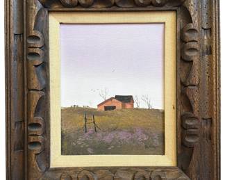 Signed BELLINGER Landscape Oil Painting, Mid Century