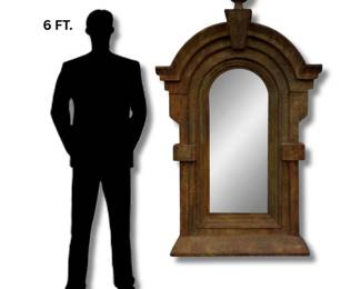 Substantial Industrial Gothic Mirror