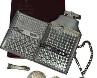 Collection Vintage Men's Articles & Coins, Some Sterling Silver