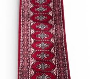 11 Foot Red Oriental Bokhara Runner Rug