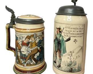 Two German Beer Steins, VILLEROY & BOCH