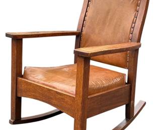 QUAINT FURNITURE, STICKLEY BROS. Grand Rapids, MI Arts & Crafts Rocking Chair