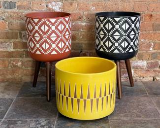 Three Modernist Ceramic Planters