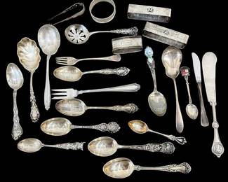 Assorted Antique Sterling Silver Serveware