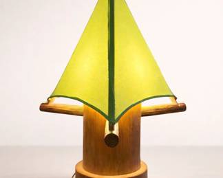 Organic Bamboo Tent Table Lamp