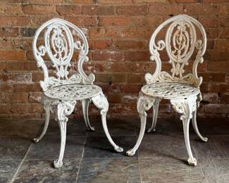 Set of Petite Victorian Style Garden Chairs