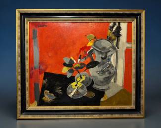 ANDRES SEGOVIA (Argentinian, 1929-1996) Still Life with Pitcher Oil Painting