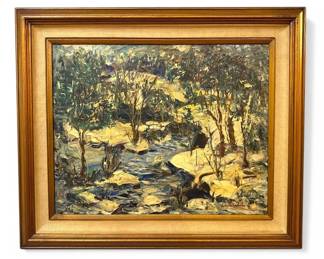 Mid Century Landscape Oil Painting, NAMIDOR