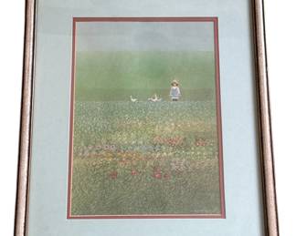 Mid Century ARDELL Floral Watercolor Painting 