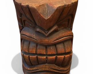 Large Sculptural Tiki Side Table