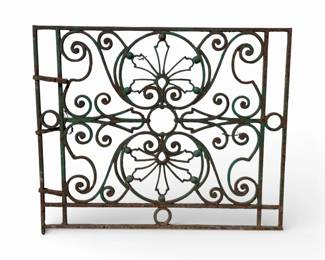 French Wrought Iron Architectural Panel, Hausmann
