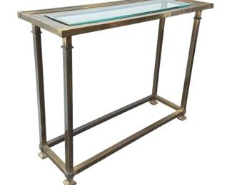 Mid Century MASTERCRAFT Brass Console Table